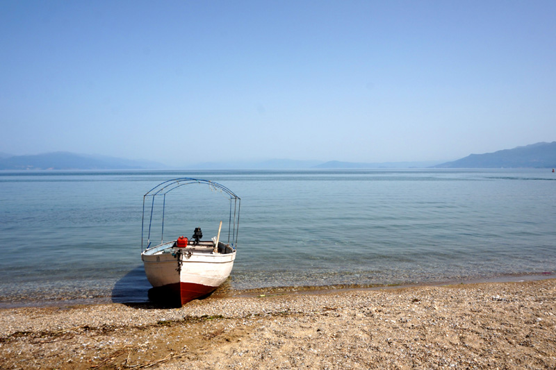 Boat on the shore, Lake Ohrid, North Macedonia
