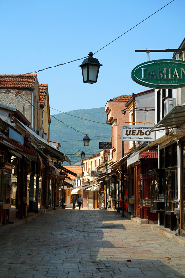 Skopje market street, North Macedonia