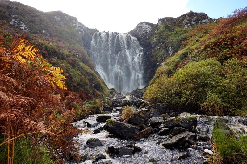 Clashnessie waterfall, Scotland, North Coast 500, NC500 road trip