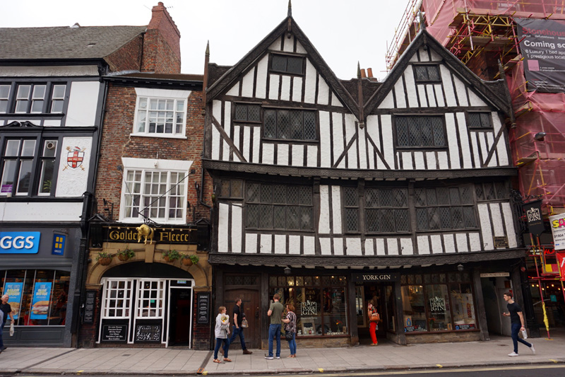 York Gin lopsided building, York, UK