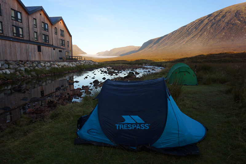 Kingshouse camping, Glencoe, Scotland
