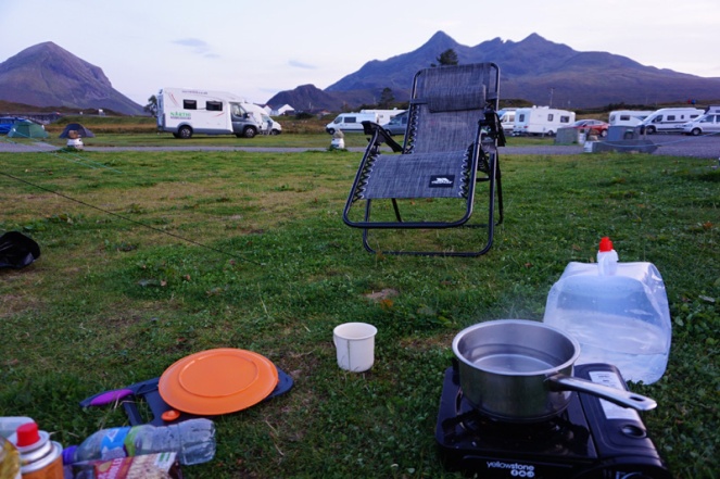 Sligachan camp site, Isle Of Skye, Scotland