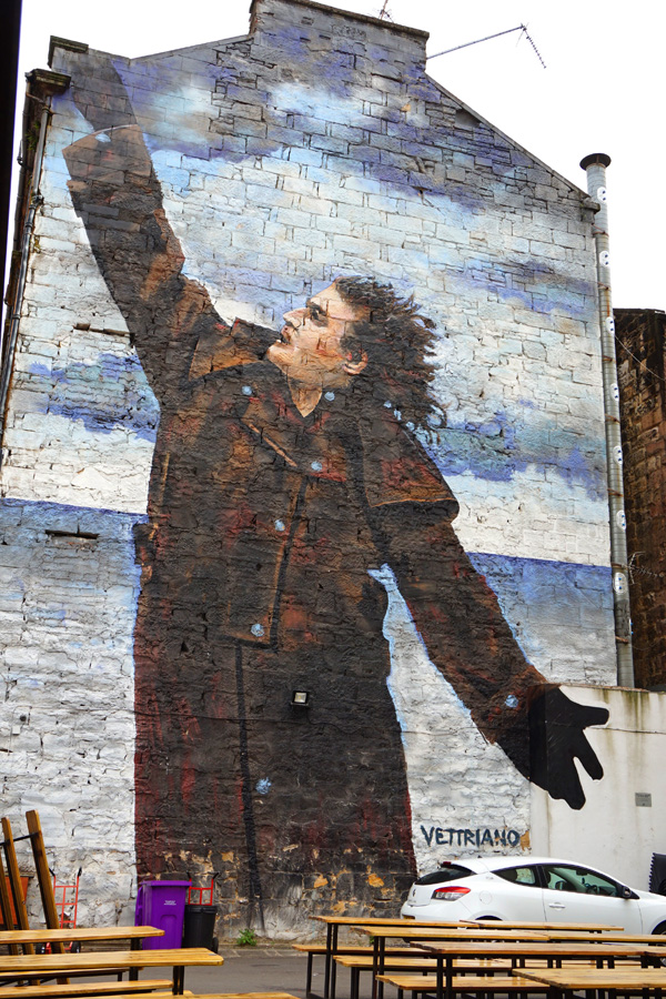 Billy Connolly street art, Glasgow, Scotland