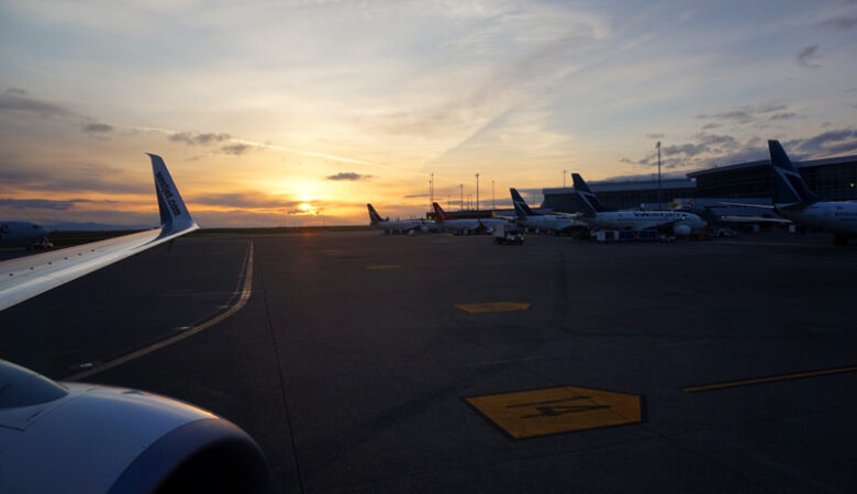 Vancouver airport sunset, Canada