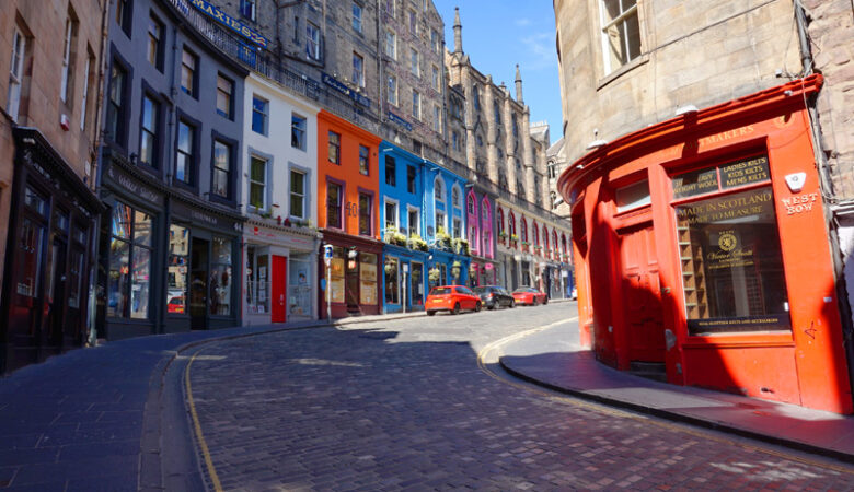 Victoria Street in lockdown, Edinburgh