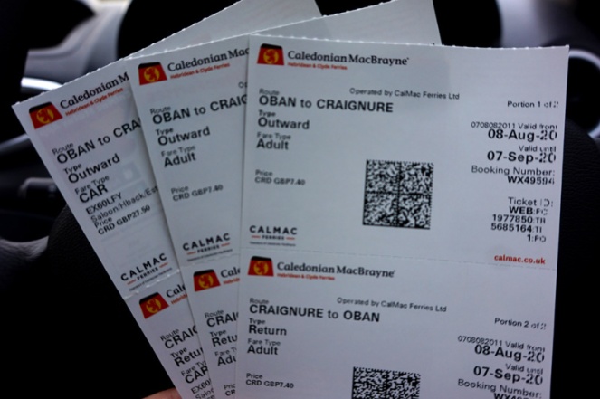 Tickets to the Isle Of Mull, Oban, Scotland