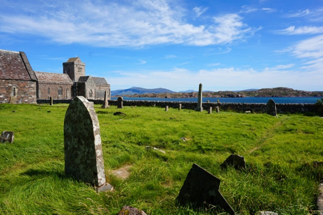 Iona Abbey and graveyard, Iona, Scotland