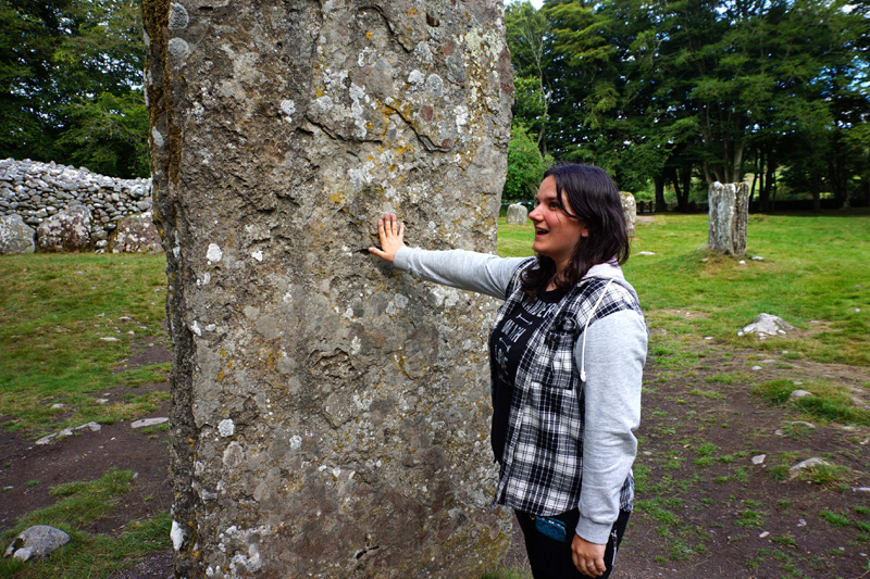 Me pretending to be in Outlander at Clava Cairns, Scotland