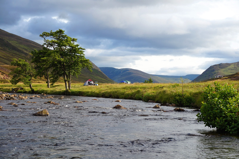 Camping in Braemar, Aberdeenshire, Scotland