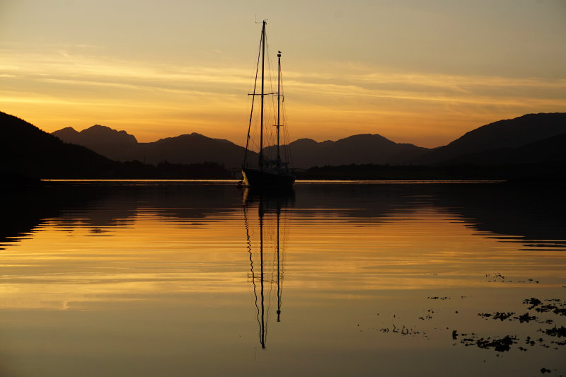Sunset in Ballachulish, Glencoe
