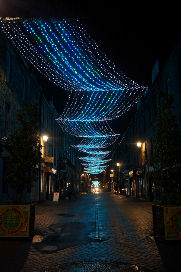 Rose Street at Christmas, Edinburgh, Scotland