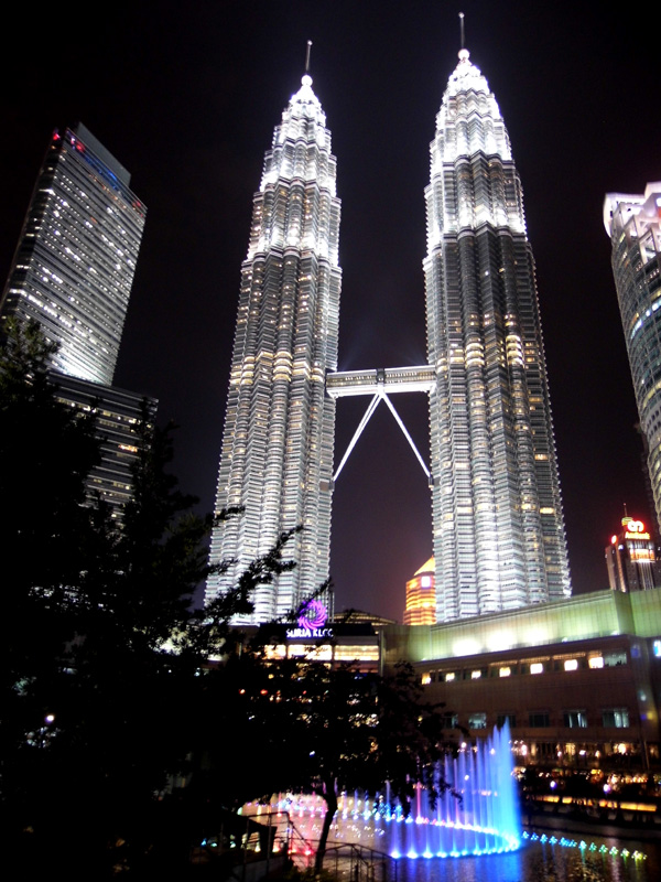 Petronas Towers at night, Kuala Lumpur, Malaysia