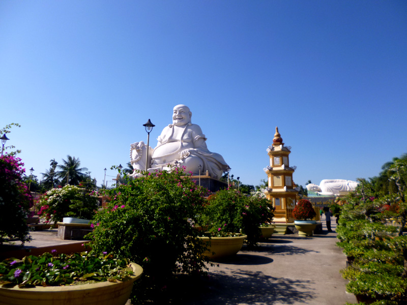 Buddha statues at Vinh Trang temple, Vietnam