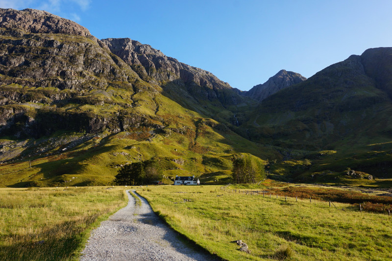 House next to Loch Achtriochtan, Glencoe, Scotland