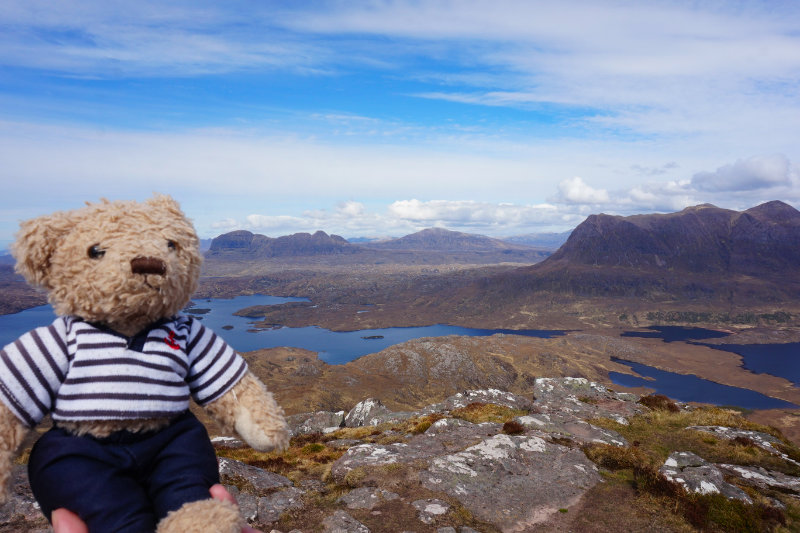 Gulliver on the Stac Pollaidh hike, Assynt, Scotland