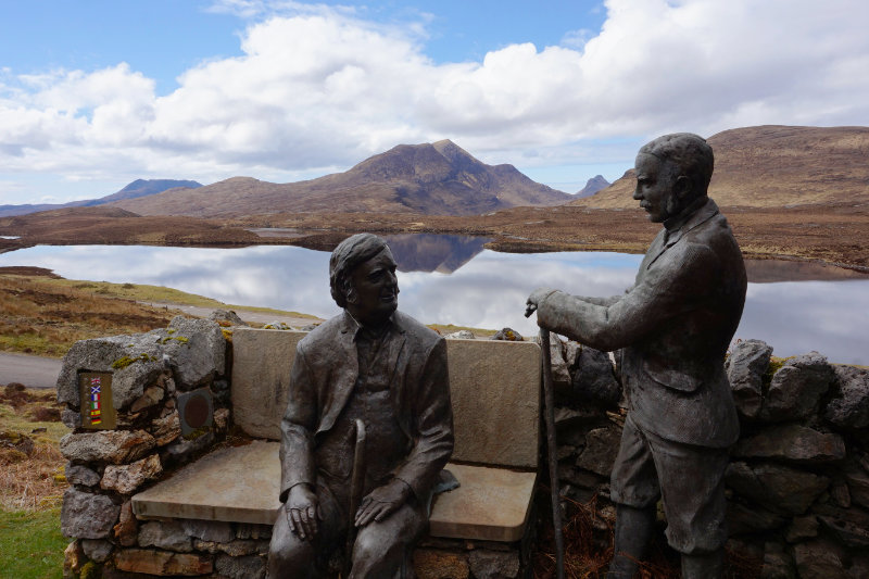 Knockan Crag statues, Assynt, Scotland