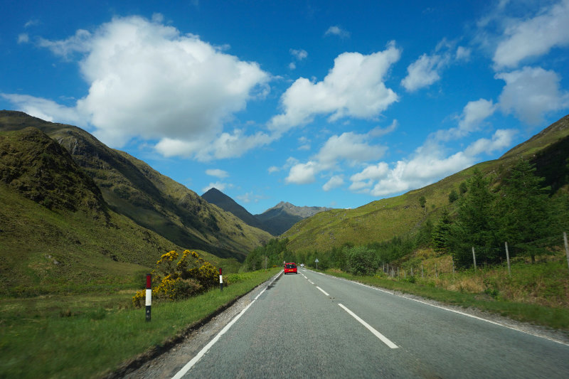 Driving towards Skye, Scotland