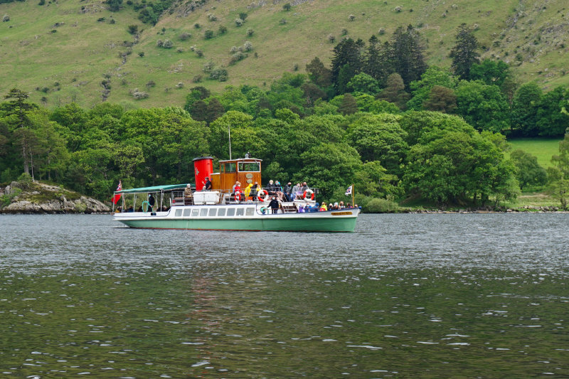 Steamboat on Ullswater, Lake District, England