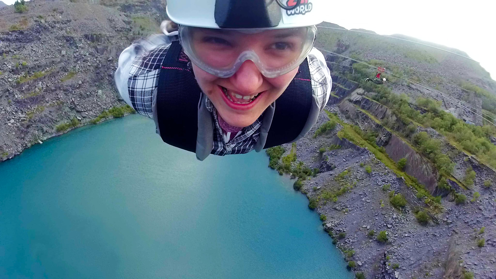 Ziplining in Snowdonia, Wales
