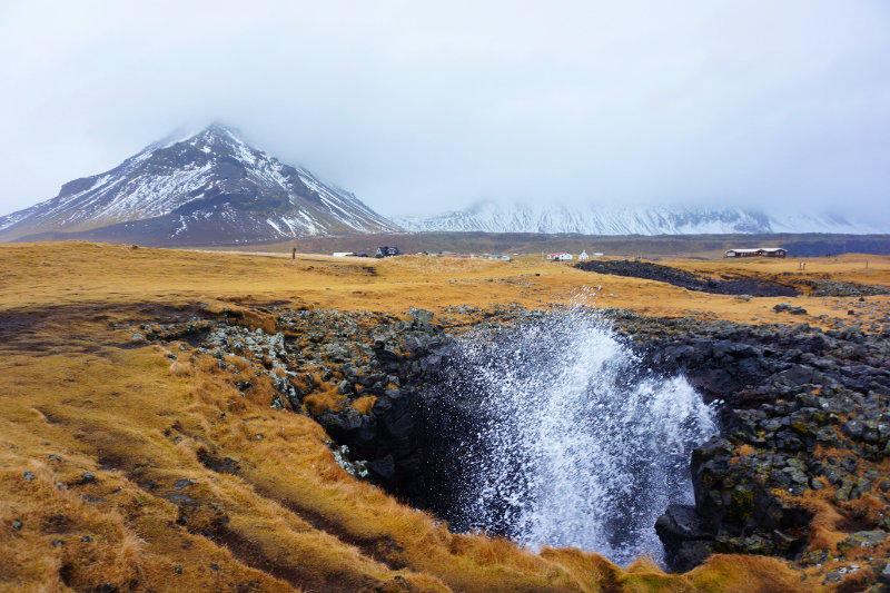 Arnarstapi blowhole, Snaefellsnes, Iceland