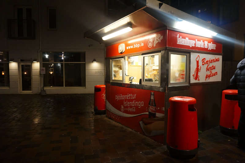 Hot dog stand, Reykjavik, Iceland