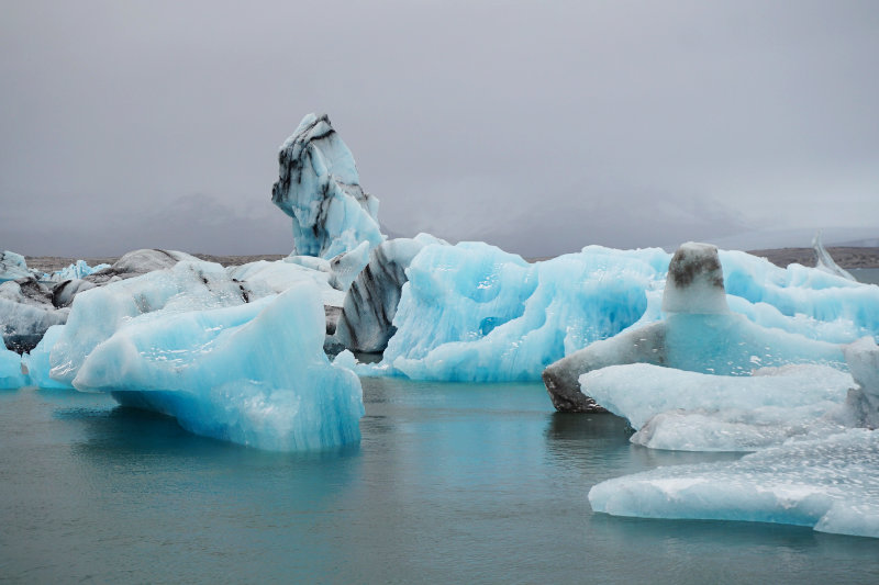 Icebergs in Jokulsarlon iceberg lagoon, Iceland