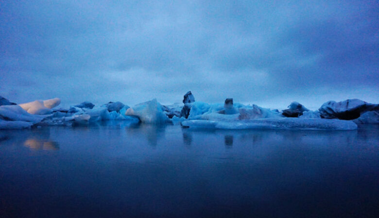 Icebergs in Jokulsarlon iceberg lagoon, Iceland