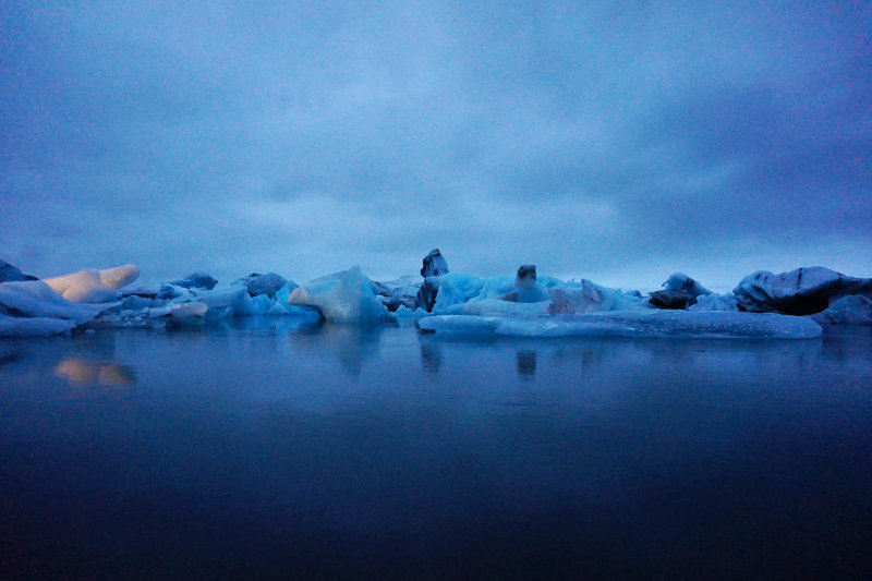 Icebergs in Jokulsarlon iceberg lagoon, Iceland
