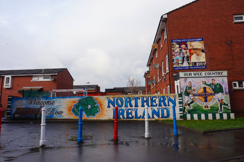 Northern Ireland mural with the Queen, Belfast, Northern Ireland