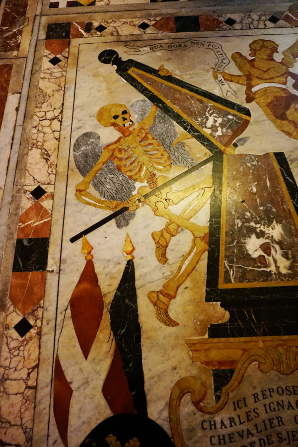 Skeleton murals at St John's Co-Cathedral, Valletta, Malta