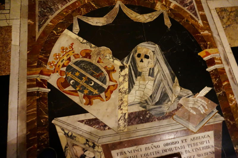 Skeleton murals at St John's Co-Cathedral, Valletta, Malta