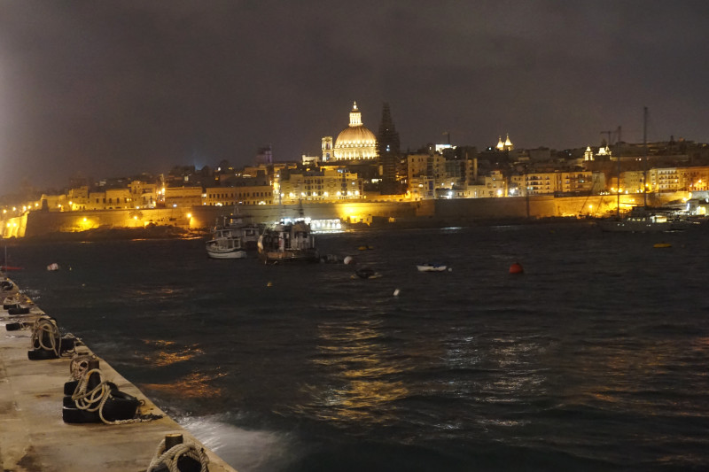 Valletta at night, Malta