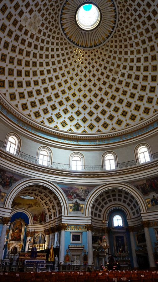 Mosta Rotunda church inside, Malta