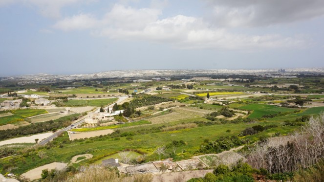 View from Mdina, Malta - you can see from Mosta to Valletta and beyond