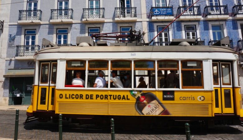 Tram in Lisbon, Portugal