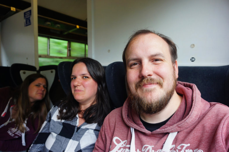 On the Harry Potter steam train, Scotland