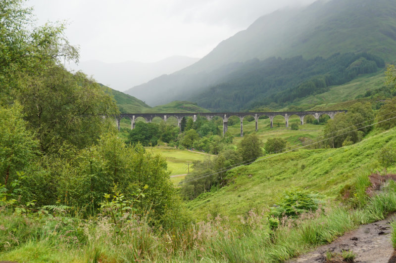 Glenfinnan viaduct from the main viewpoint, Scotland