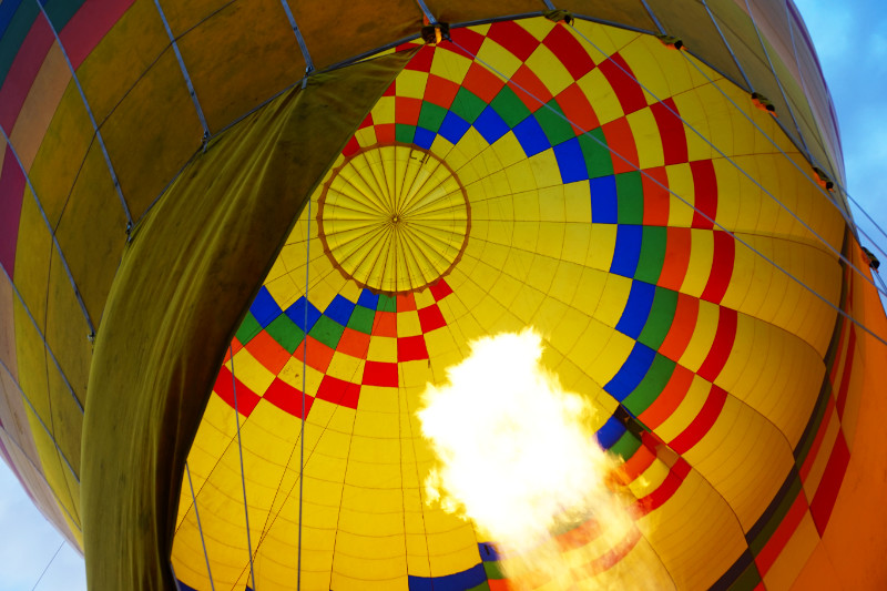 Flame in the hot air balloon, Maasai Mara, Kenya