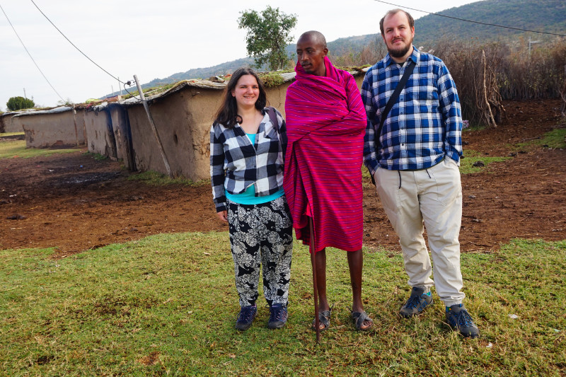With our Maasai guide in Ololaimutiek village, Kenya