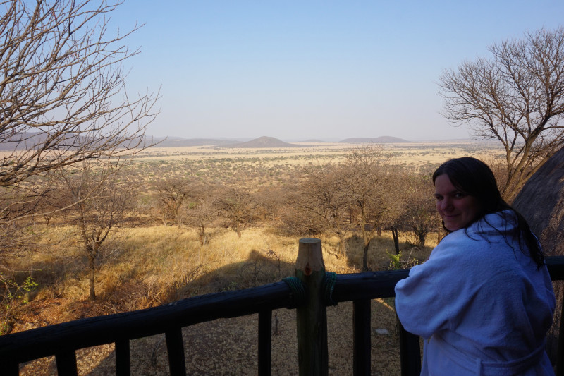 Overlooking the Serengeti from the Serengeti Serena lodge, Tanzania