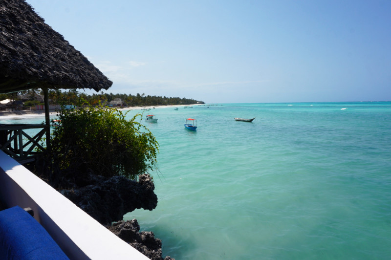 View from The Rock restaurant, Zanzibar, Tanzania