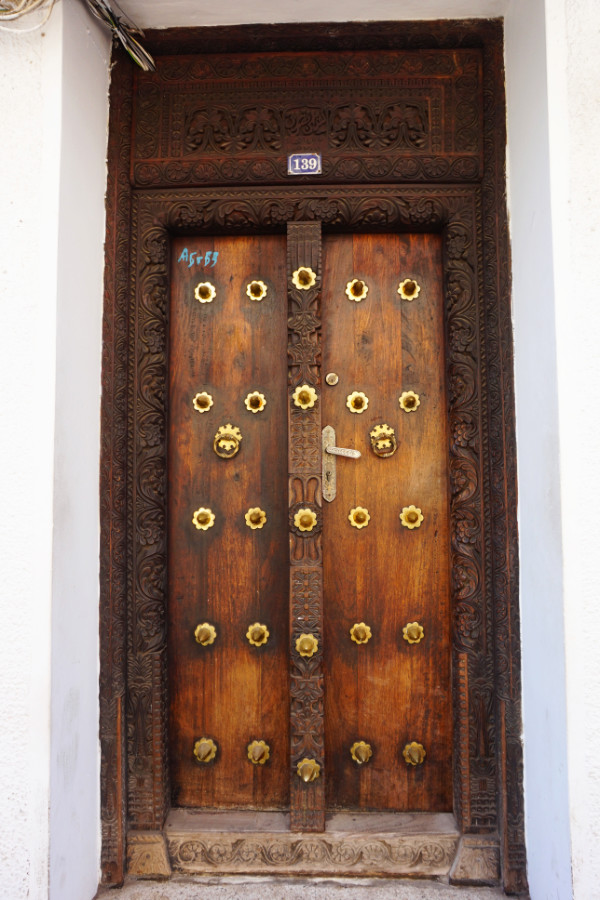 Zanzibari door, Stone Town, Zanzibar, Tanzania