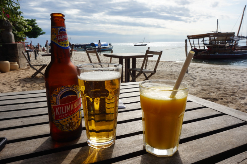 Drinks on the beach, Stone Town, Zanzibar, Tanzania