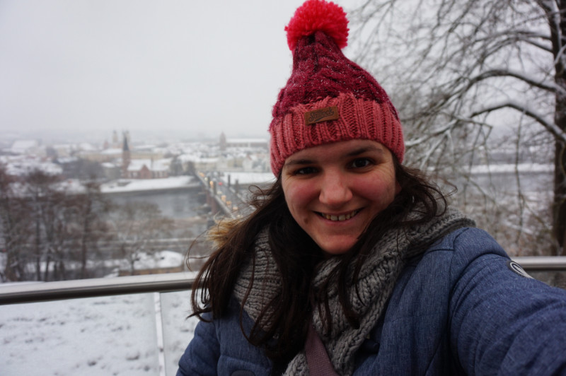 At the top of Aleksoto Funicular, Kaunas, Lithuania
