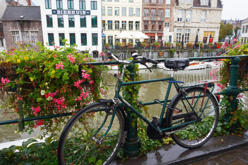 A bike by the river, Ghent, Belgium