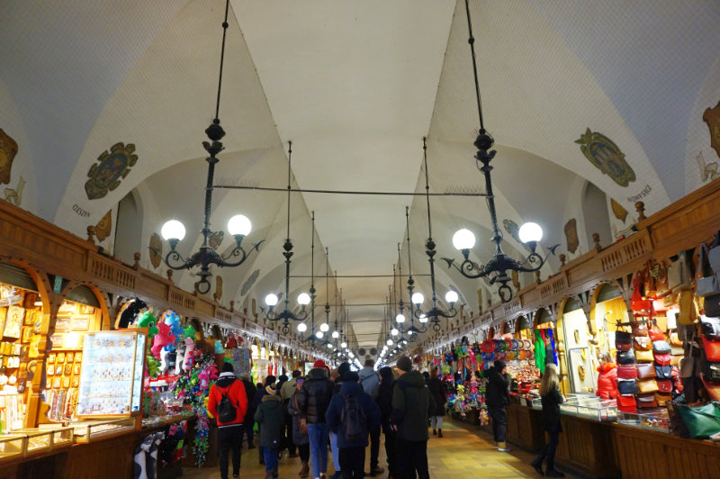 Inside the Cloth Hall, Krakow, Poland