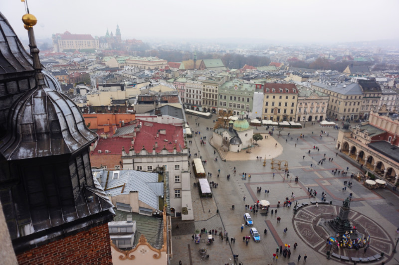 View from St Mary's Basilica, Krakow, Poland