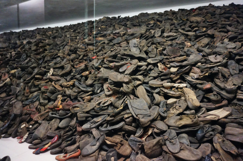 Shoes at Auschwitz I, Poland
