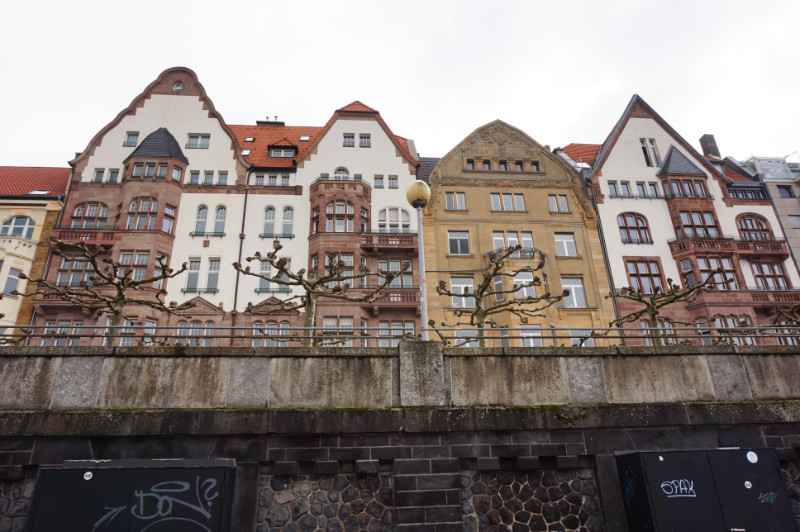 Along the Rhine promenade, Dusseldorf, Germany