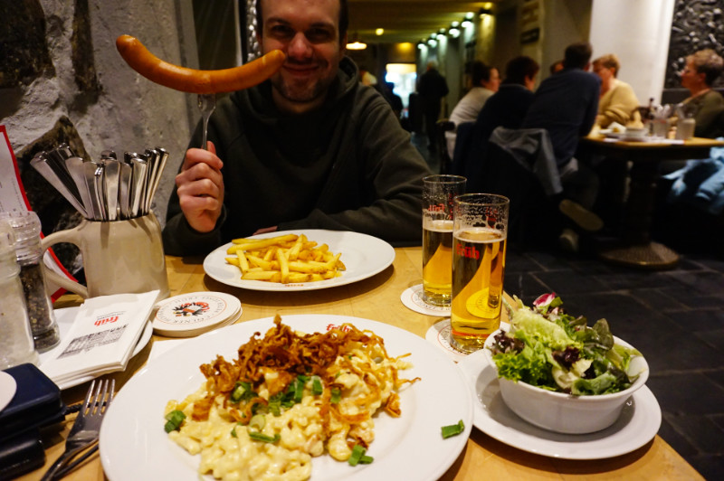 Dinner at Fruh am Dom Brauhaus, Cologne, Germany